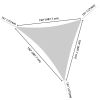 16'x16'x16' Triangle Sun Shade Sail/ Coffee+White