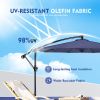 10-foot Outdoor Cantilever Banana Umbrella - Blue