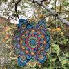 1pc 3D Hanging Wind Spinner Outdoor Decor For Garden Wind Chimes Metal Yard Spinners 3D Stainless Steel Spinner Gifts Mandala 3D Spinner With 360¬∞ Ro