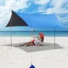 10'x10' Beach Tent Sun Shelter with 6 Sandbags Blue