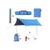 10'x10' Beach Tent Sun Shelter with 6 Sandbags Blue