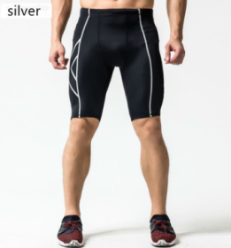 Quick-Drying Compression Shorts For Men (Option: XXL-Silver)