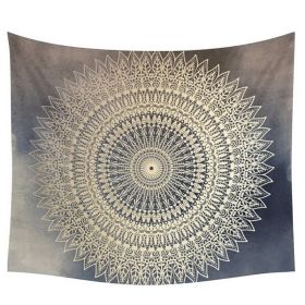 Indian Mandala Tapestry Green Blue Flower Beautiful Wall Art Tapestry 210x150cm Bedspread Beach Towel Yoga Blanket Table Cloth (Option: I-150x130cm thick)