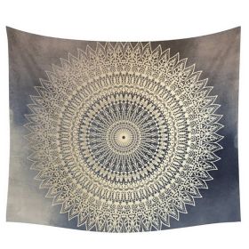 Indian Mandala Tapestry Green Blue Flower Beautiful Wall Art Tapestry 210x150cm Bedspread Beach Towel Yoga Blanket Table Cloth (Option: I-150x100cm thick)