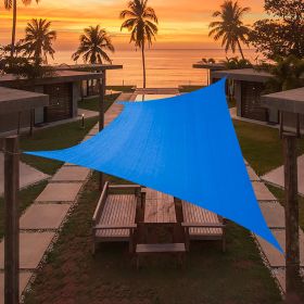 Artpuch Custom Size Sky Blue Sun Shade Sail Triangle Canopy 185 GSM Durable Fabric UV Block Awning for Outdoor Patio Garden Backyard (Customized Avail (Color: Sky Blue, size: 10'x13')