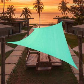 Artpuch Custom Size Turquoise Sun Shade Sail Triangle Canopy 185 GSM Durable Fabric UV Block Awning for Outdoor Patio Garden Backyard (Customized Avai (Color: Turquoise, size: 12'X20')