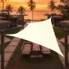 Artpuch Custom Size Cream Sun Shade Sail Triangle Canopy 185 GSM Durable Fabric UV Block Awning for Outdoor Patio Garden Backyard (Customized Availabl