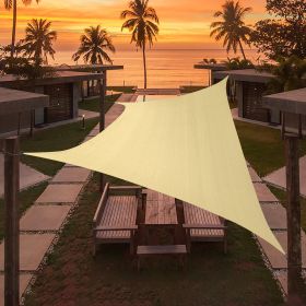 Artpuch Custom Size Beige Sun Shade Sail Triangle Canopy 185 GSM Durable Fabric UV Block Awning for Outdoor Patio Garden Backyard (Customized Availabl (Color: Beige, size: 10'X29')