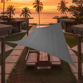 Artpuch Custom Size Dark Grey Sun Shade Sail Triangle Canopy 185 GSM Durable Fabric UV Block Awning for Outdoor Patio Garden Backyard (Customized Avai (Color: Dark Grey, size: 14'x19')