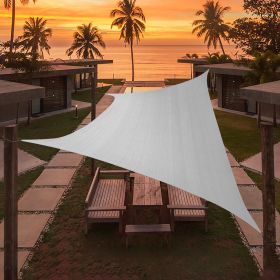 Artpuch Custom Size Light Gray Sun Shade Sail Triangle Canopy 185 GSM Durable Fabric UV Block Awning for Outdoor Patio Garden Backyard (Customized Ava (Color: Light Gray, size: 06'x15')