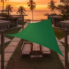 Artpuch Custom Size Dark Green Sun Shade Sail Triangle Canopy 185 GSM Durable Fabric UV Block Awning for Outdoor Patio Garden Backyard (Customized Ava (Color: Dark Green, size: 17'X24')