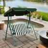 2 Person Weather Resistant Canopy Swing for Porch Garden Backyard Lawn