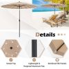 9 Feet Round Patio Umbrella with 18 Fiberglass Ribs