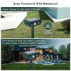 Ultrasonic Animal Repeller Solar Powered Motion Sensor Repellent IPX4 Waterproof Outdoor For Farm Garden Yard Repelling Deer Raccoon Cat Dog Rabbit Sq