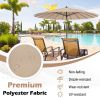 9 Feet Round Patio Umbrella with 18 Fiberglass Ribs