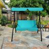 2 Person Weather Resistant Canopy Swing for Porch Garden Backyard Lawn