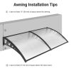 200x100 5mm PC Hollow Sheet Awning